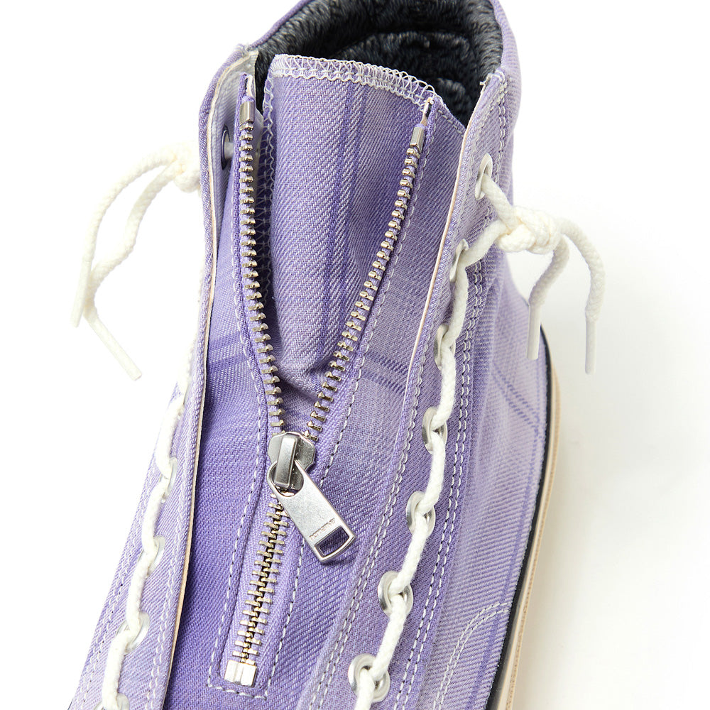 DWELLER TRAINER 2 HI COTTON TWILL OMBRE CHECK by Rafu