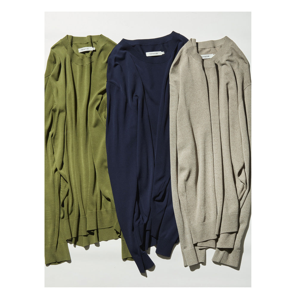 nonnative (ノンネイティブ) OFFICER CREW SWEATER RAYON NYLON YARN