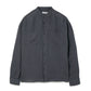 OFFICER STAND COLLAR L/S SHIRT LINEN CANVAS