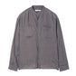 Officer Stand Collar Long Sleeve Shirt Linen Canvas 26ssmae