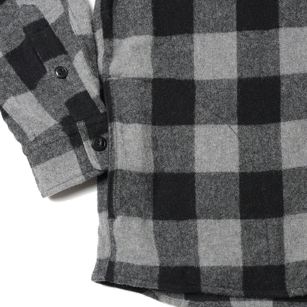 WORKER SHIRT JACKET WOOL NYLON BUFFALO CHECK