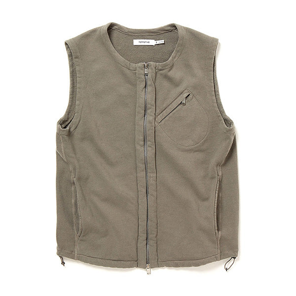 HIKER VEST COTTON SWEAT OVERDYED