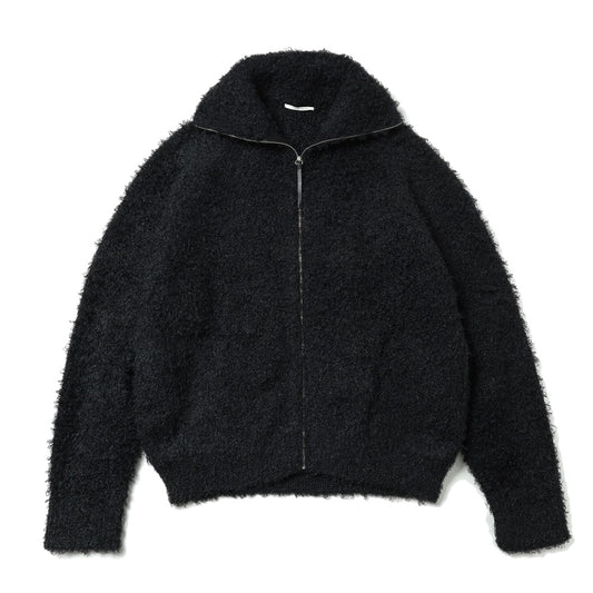 YOKE PATTERN ZIP SWEATER