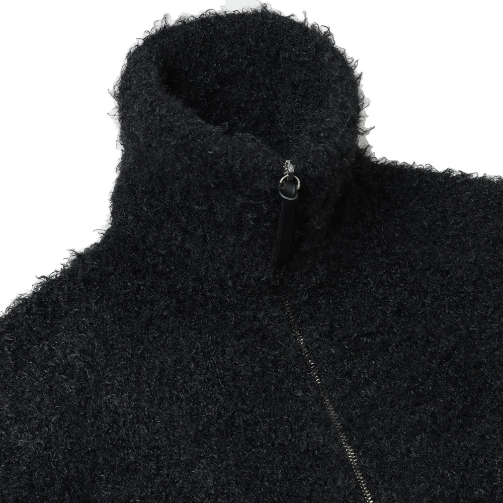 YOKE PATTERN ZIP SWEATER