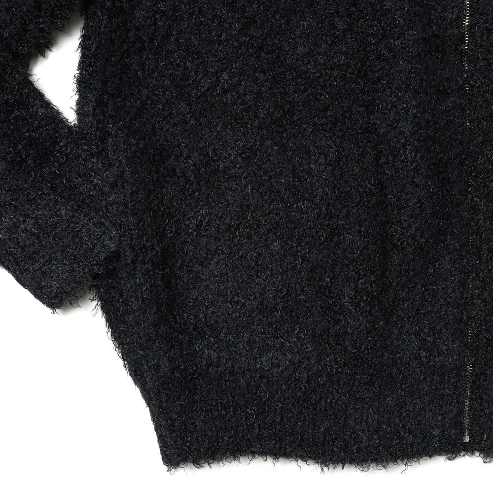 YOKE PATTERN ZIP SWEATER