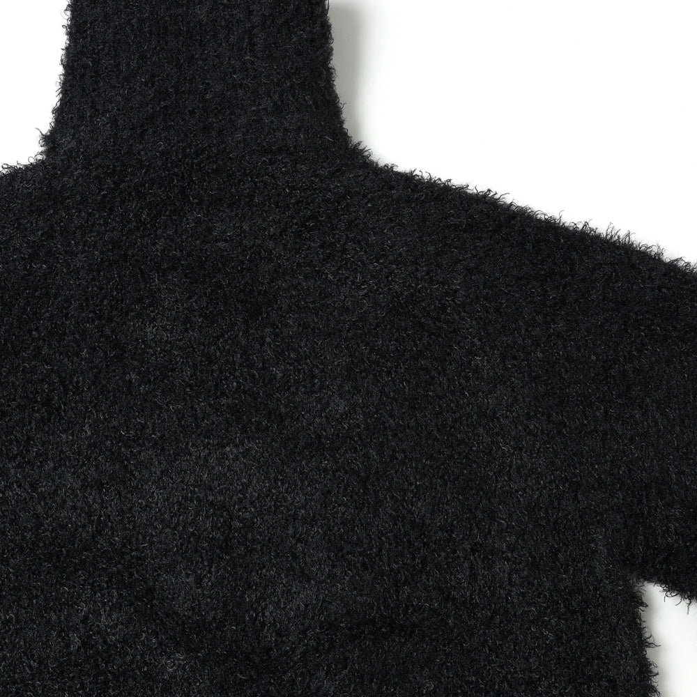 YOKE PATTERN ZIP SWEATER