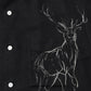 Original Print Open Collar Shirt (Animal Drawing) Long-Sleeve