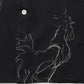 Original Print Open Collar Shirt (Animal Drawing) Long-Sleeve