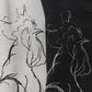Original Print Open Collar Shirt (Animal Drawing) Long-Sleeve