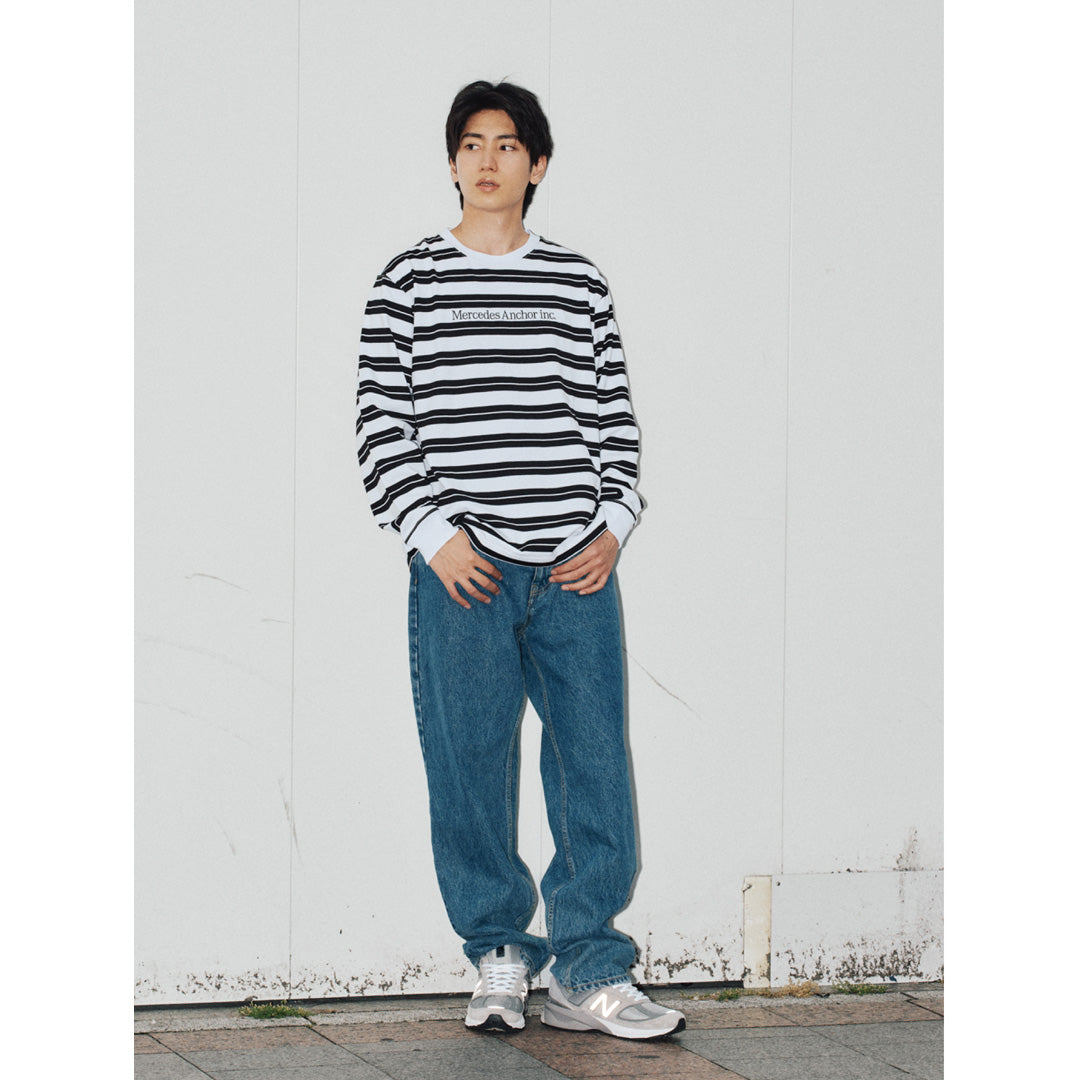 ONE LINE LOGO MULTI BORDER L/S TEE