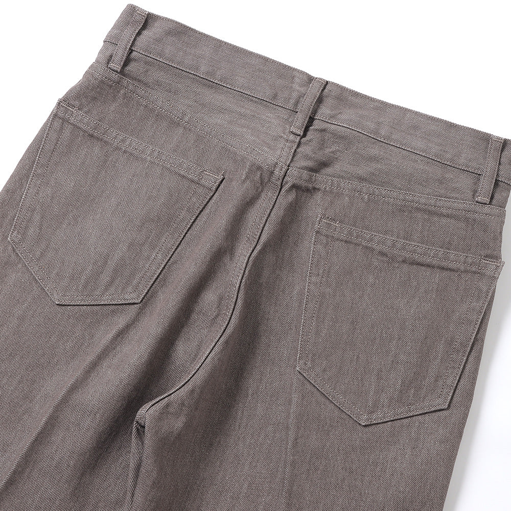 AURALEE] HARD TWIST BROWN DENIM 5P PANTS (A23AP01MD