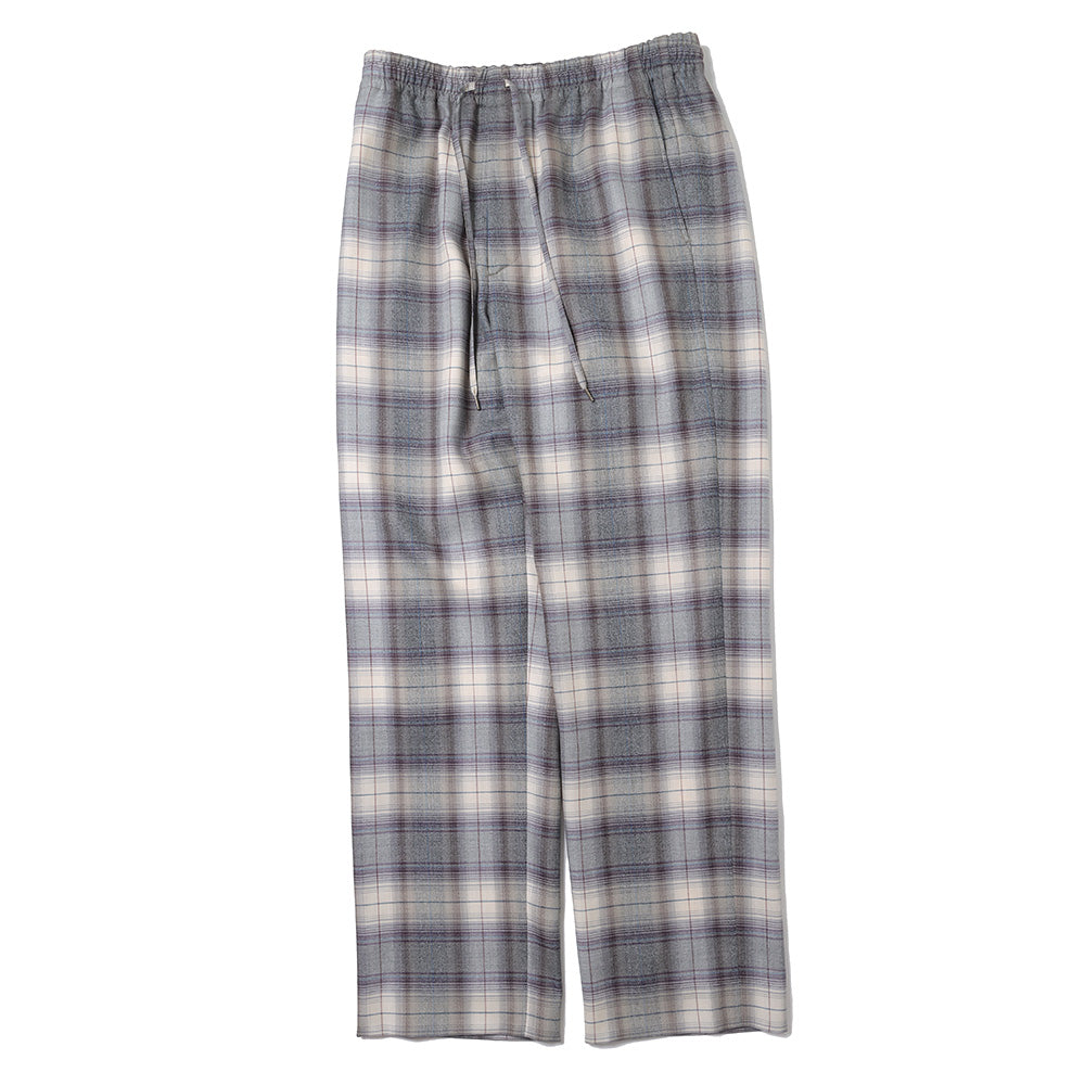 SUPER LIGHT WOOL CHECK EASY SLACKS