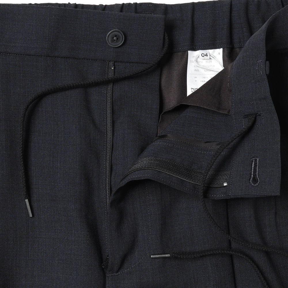 TWIST WOOL GAUZE TWO TUCKED EASY PANTS