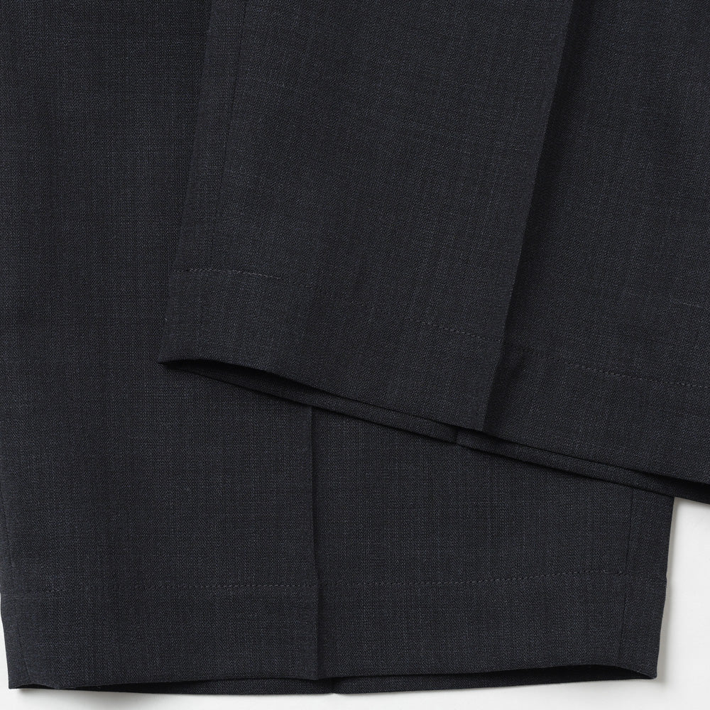 TWIST WOOL GAUZE TWO TUCKED EASY PANTS