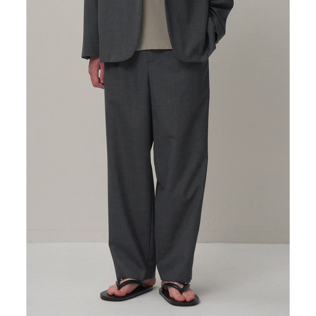 WOOL TROPICAL LOOSE FIT PANTS