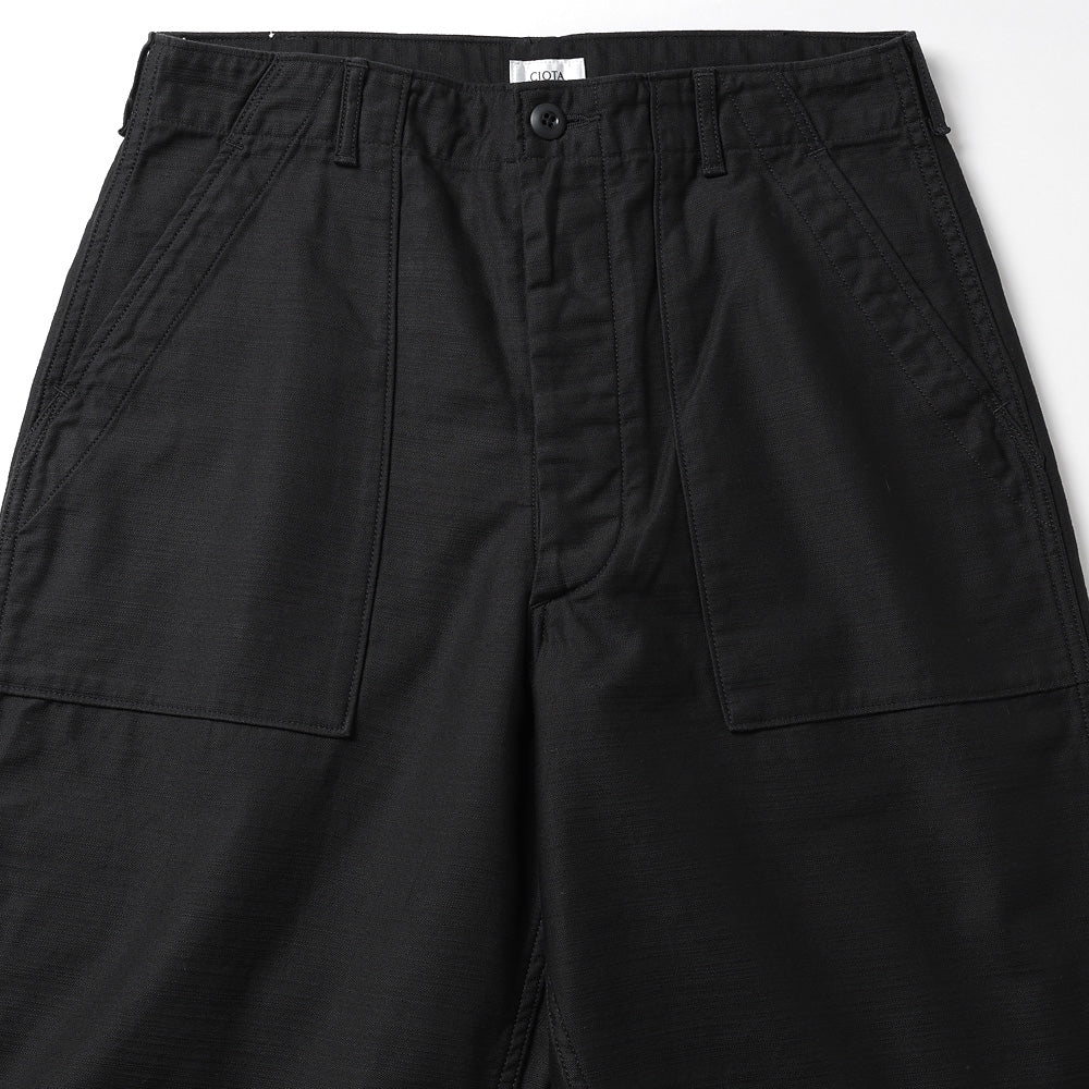 Cotton Back-Sateen Baker Pants (Wide Tapered) (One Wash)