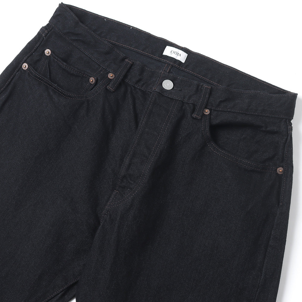 Straight 5 Pocket Pants/Black（One Wash）