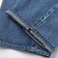 Straight 5 Pocket Pants/Medium Dark Blue Damage