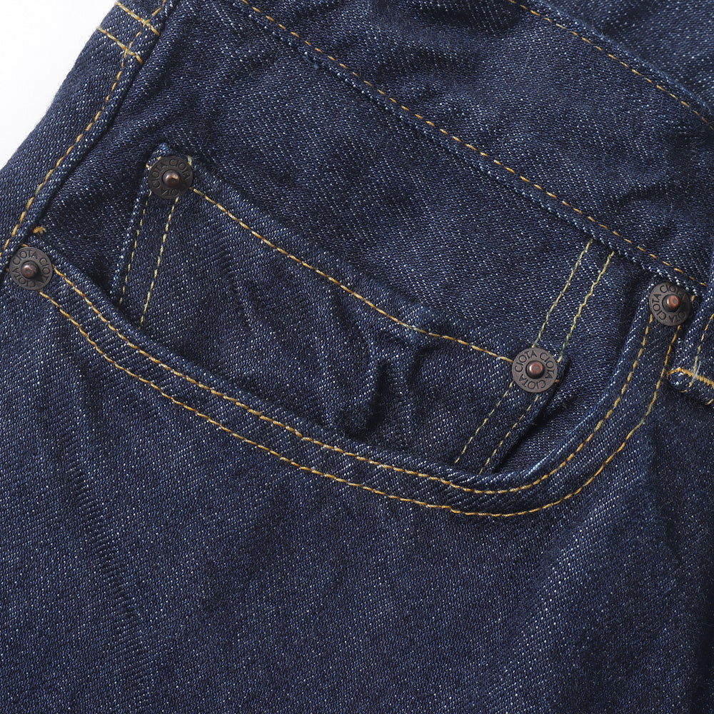 Straight 5 Pocket Pants/ Navy（One Wash）