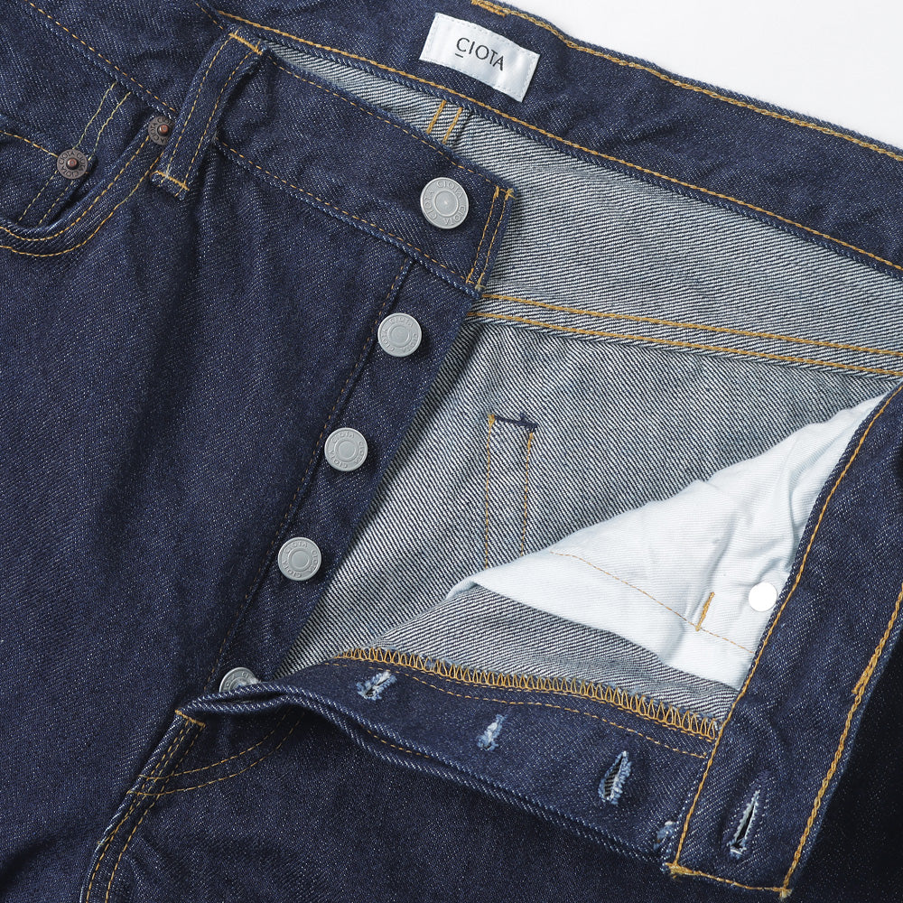 Straight 5 Pocket Pants/ Navy (One Wash)
