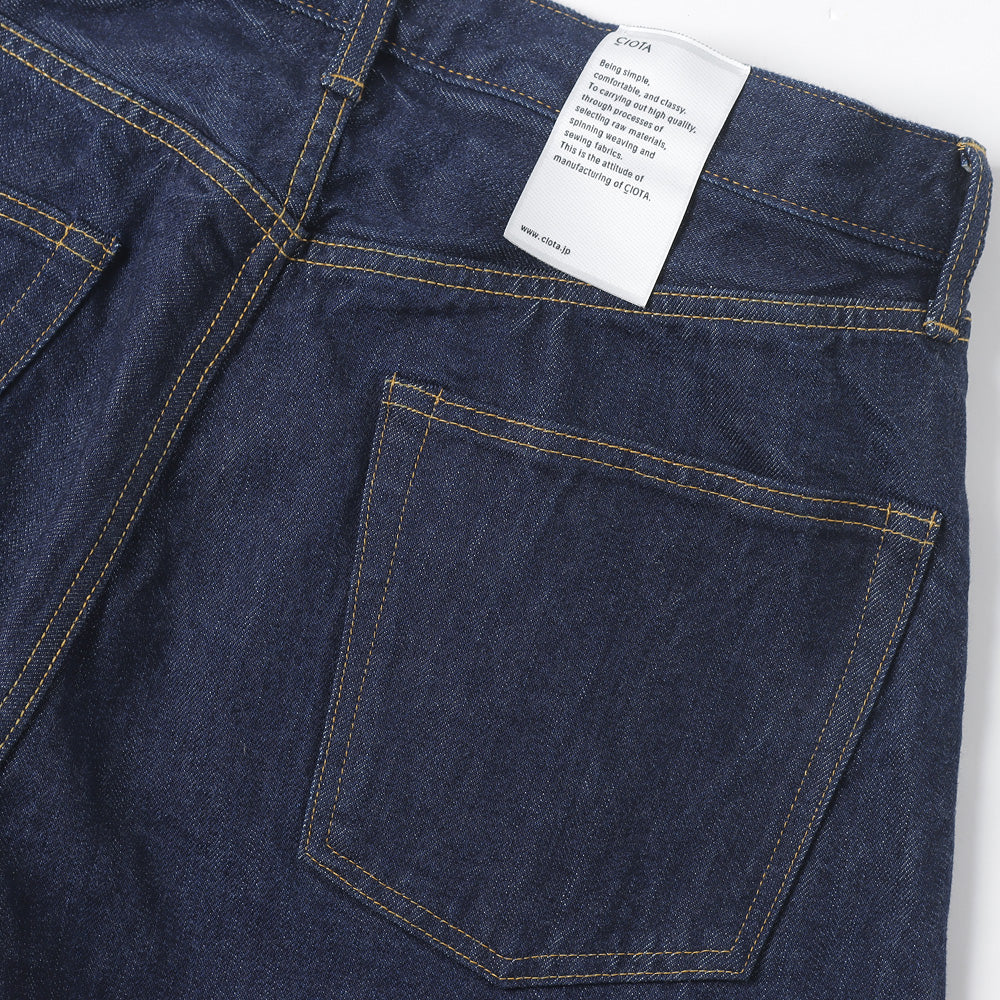 Straight 5 Pocket Pants/ Navy (One Wash)