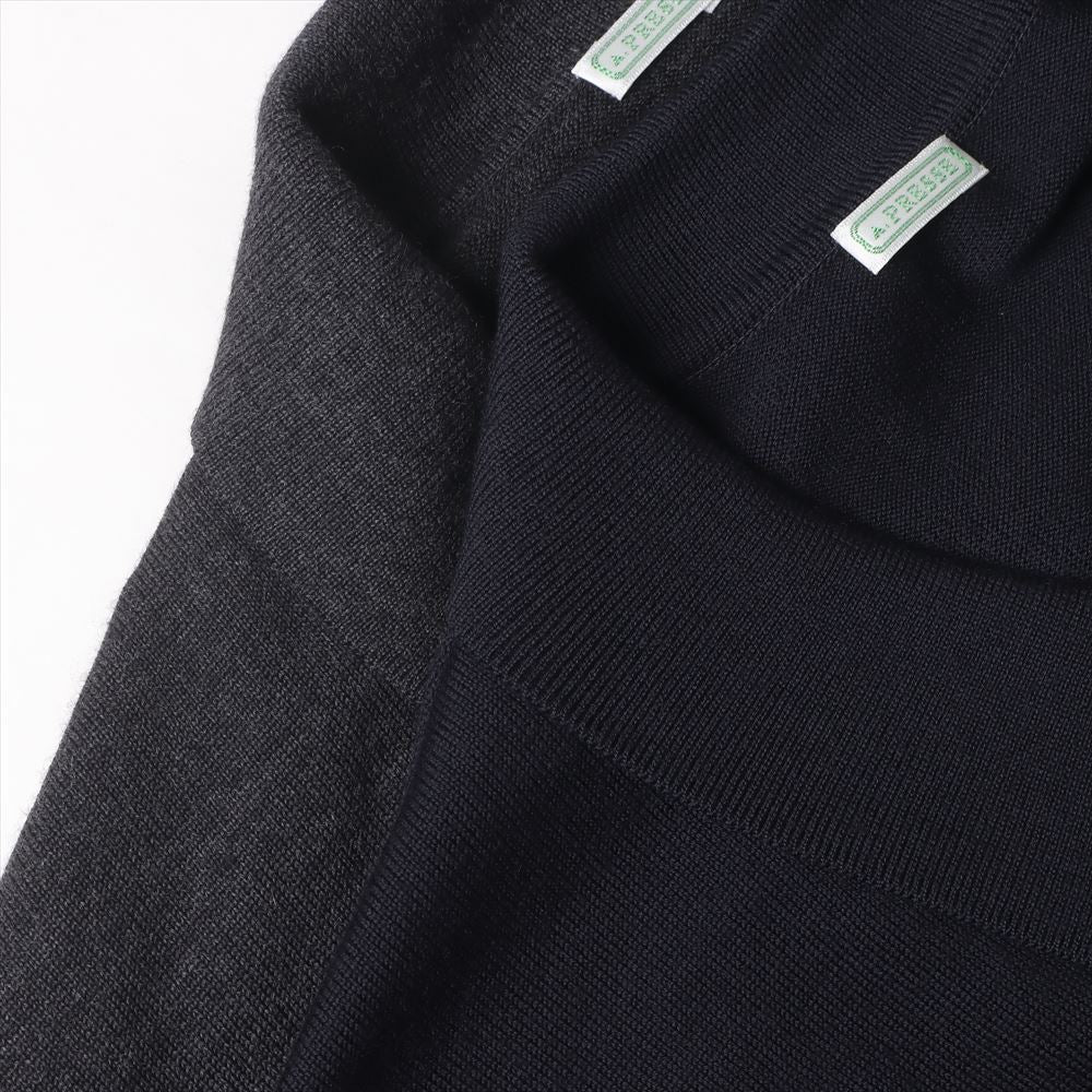 Wool Knit Polo Collar Cardigan