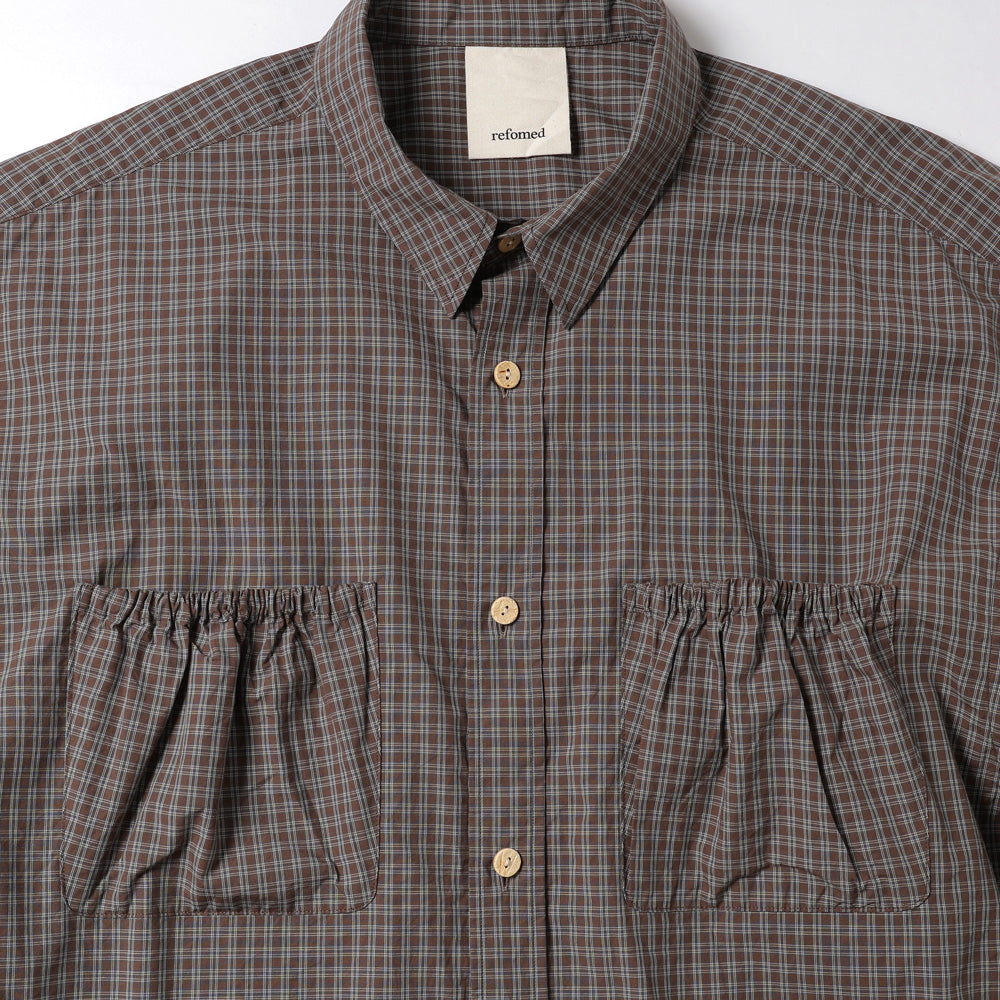 refomed(リフォメッド)WRIST PATCH WIDE SHIRT CHECK (RESH-038