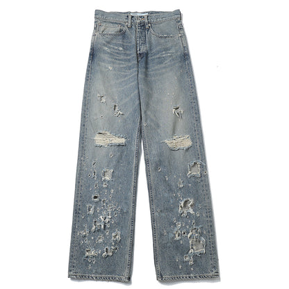 Damage Straight Denim Pants