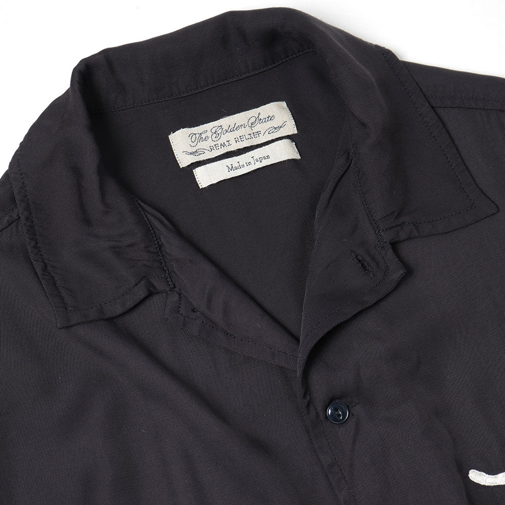 レーヨンツイル スカ柄 S/S SHIRT(刺繍)