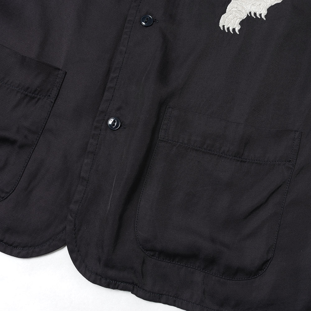 レーヨンツイル スカ柄 S/S SHIRT(刺繍)