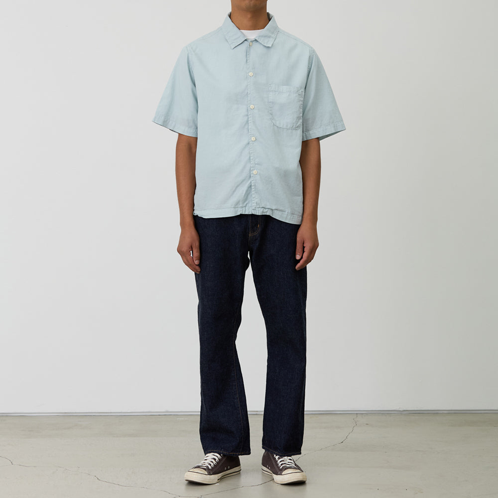 コットンシルクアロハシャツS/S(刺繍フラガール)