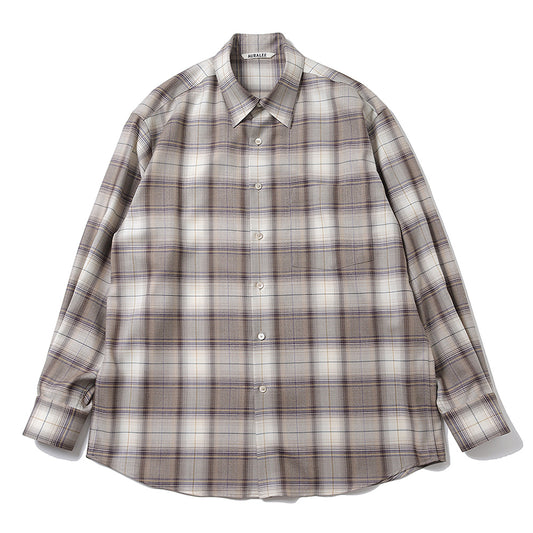 SUPER LIGHT WOOL CHECK SHIRT