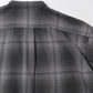 Officer Stand Collar Long Sleeve Shirt in Cotton Twill Ombre Check by Rafu 26ssmae