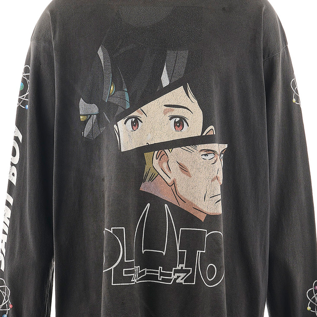 SAINT Mxxxxxx X PLUTO LS TEE PLUTO BLACK