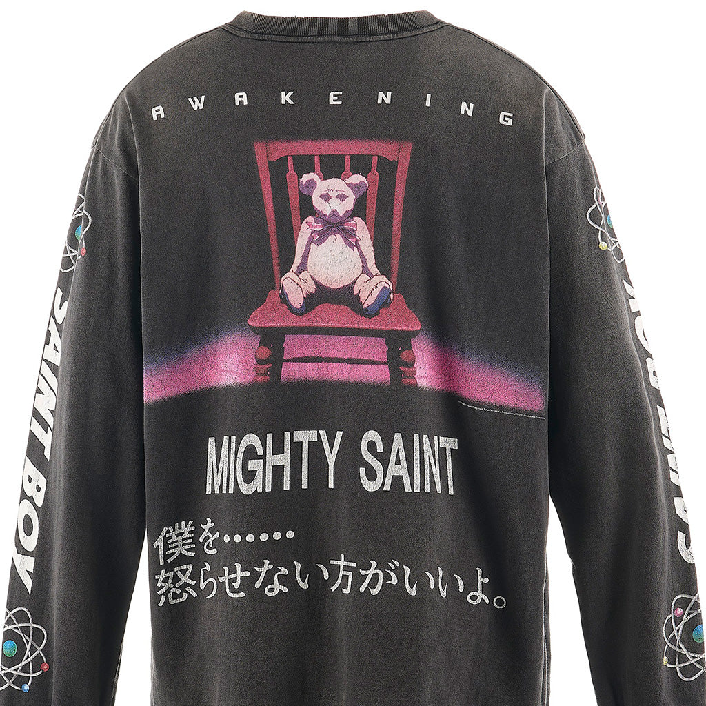 SAINT Mxxxxxx X PLUTO LS TEE PLUTO BLACK