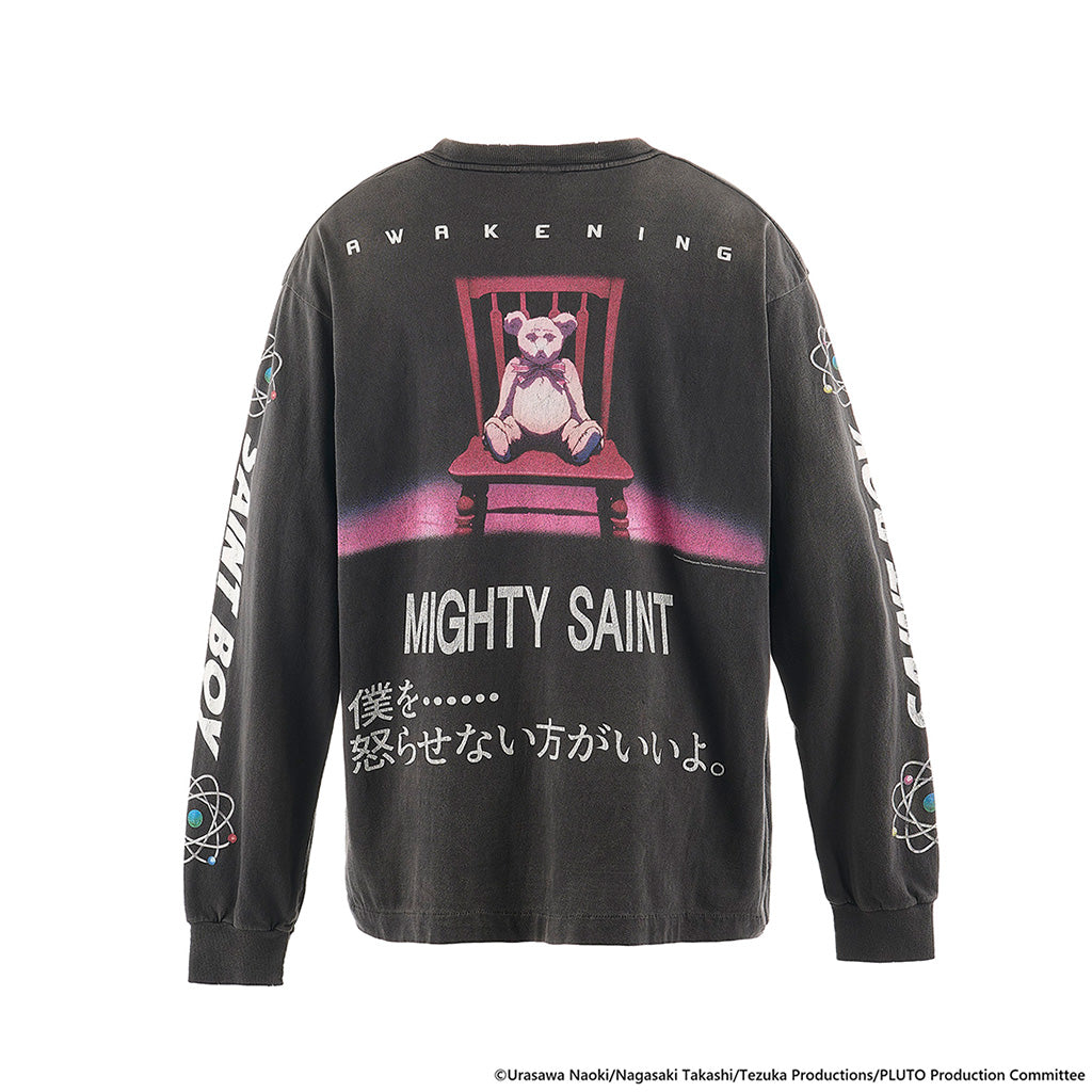 SAINT Mxxxxxx X PLUTO LS TEE PLUTO BLACK