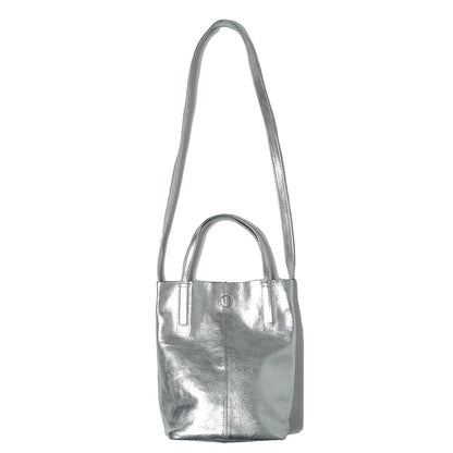 2WAY SMALL TOTE (S)(SILVER)