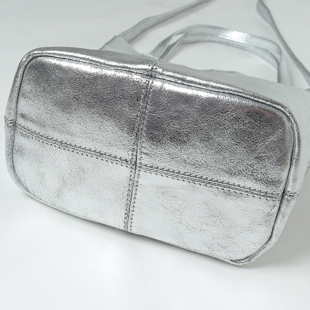 2WAY SMALL TOTE (S)(SILVER)