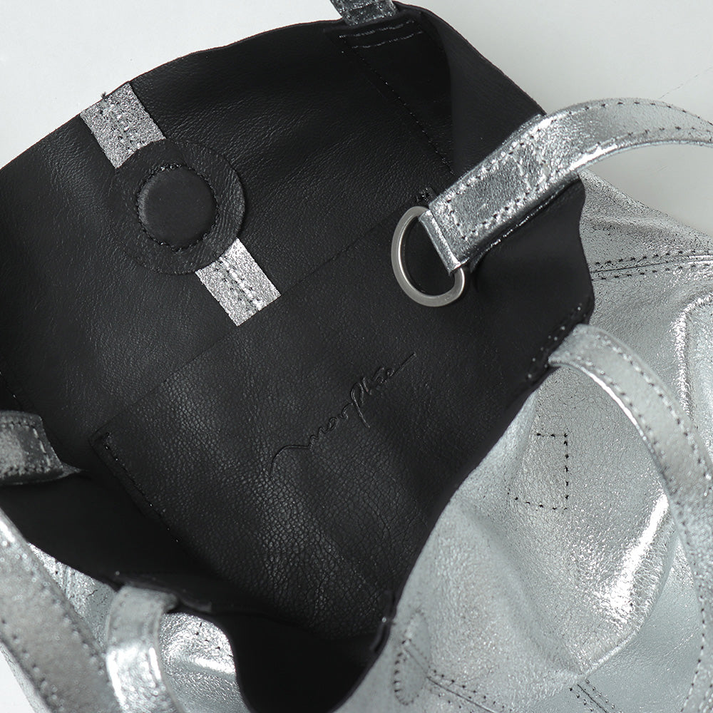 2WAY SMALL TOTE (S)(SILVER)
