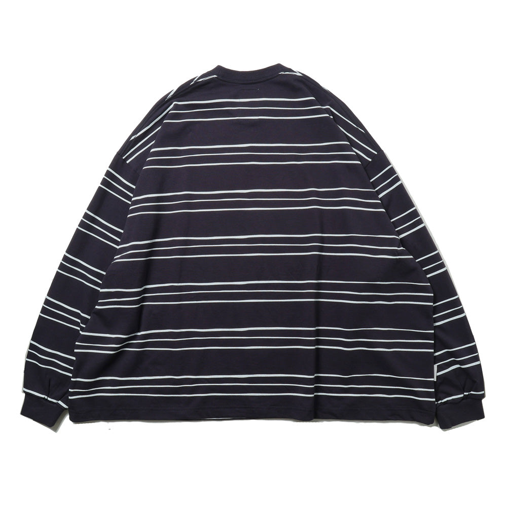 SUPER BIG LS TEE (MULTI STRIPE)