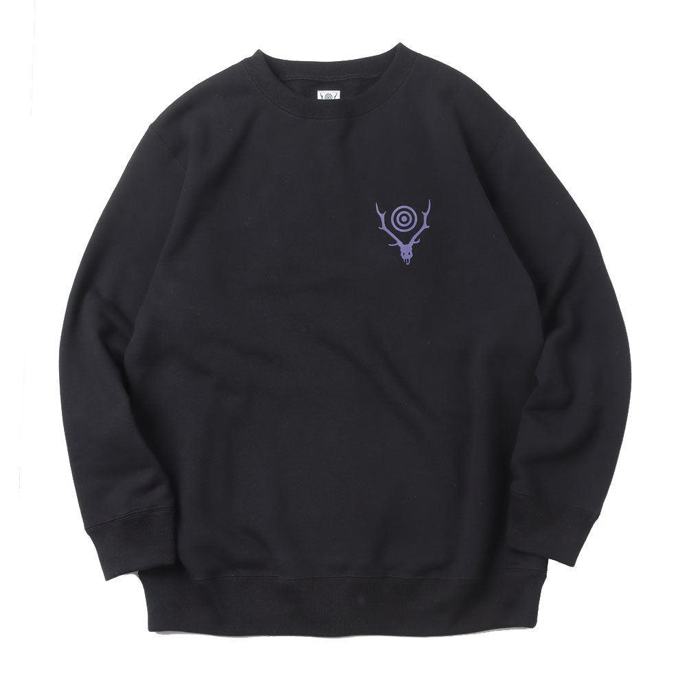 Crew Neck Sweat Shirt - Cotton Jersey / Circle Horn