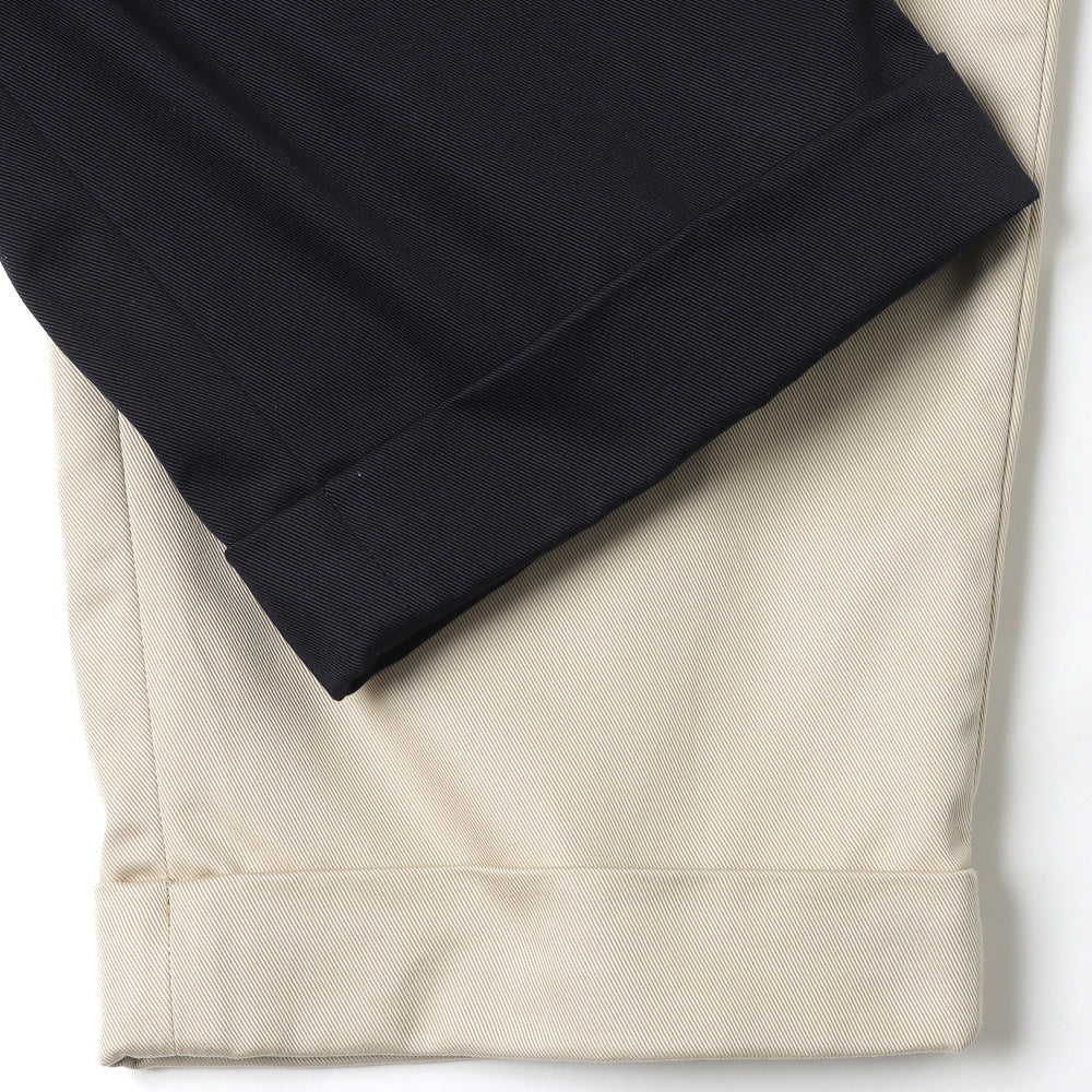 Cotton Chino Tuck Trousers