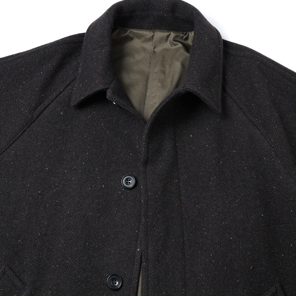 Unlikely Balmacaan Coat Nep Tweed