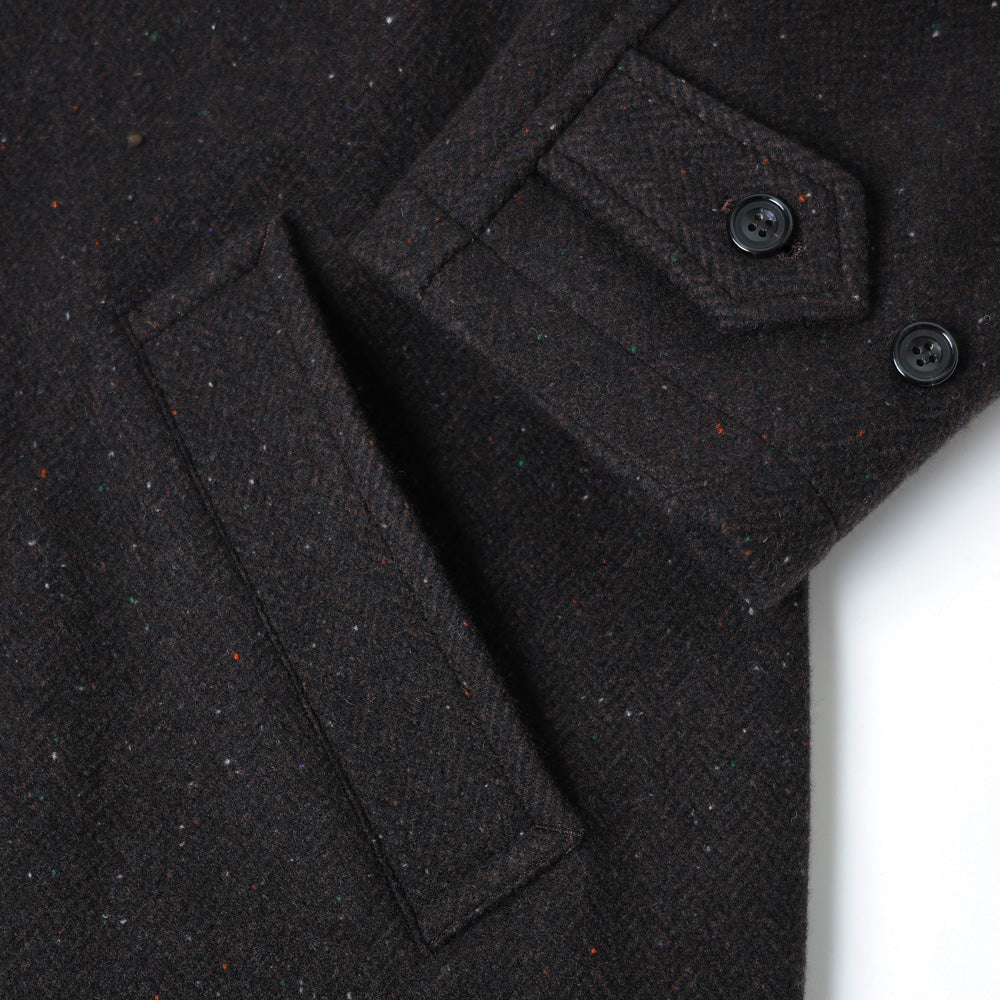 Unlikely Balmacaan Coat Nep Tweed