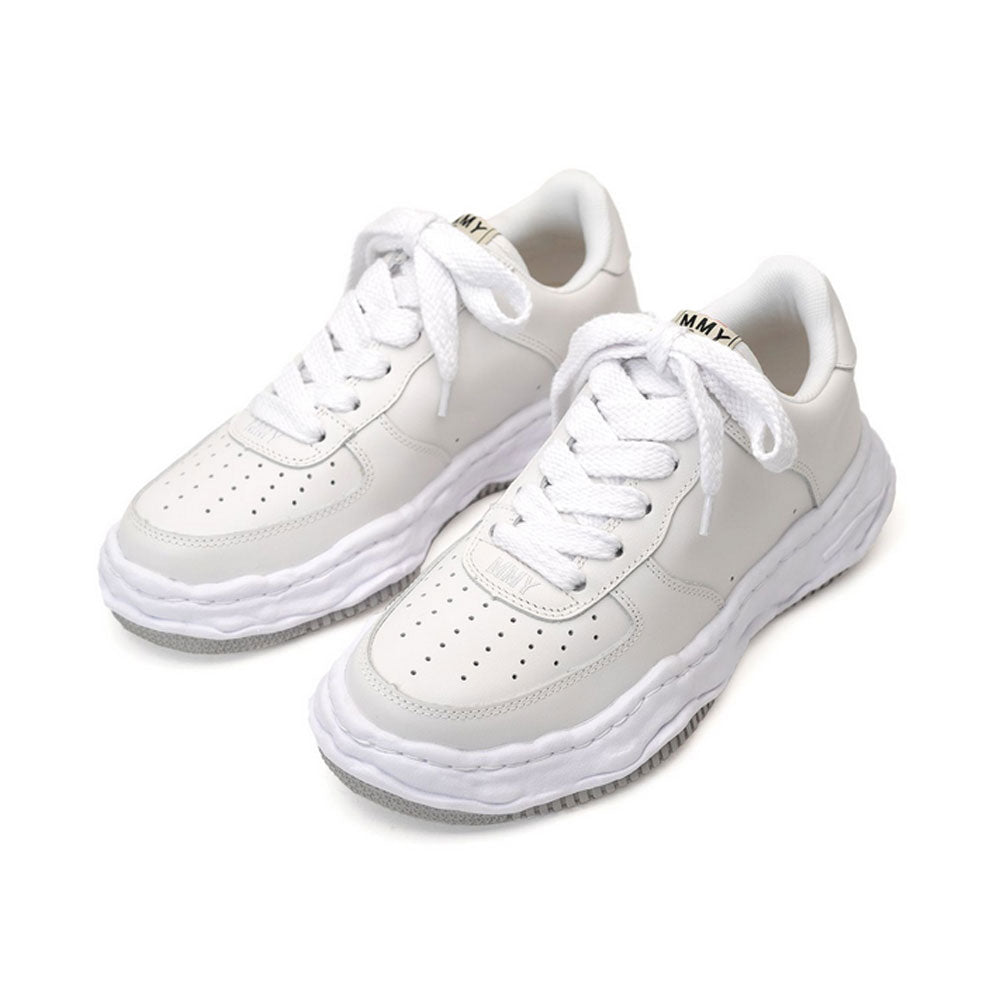 (WAYNE) OG Sole Leather Low-top Sneaker WHITE