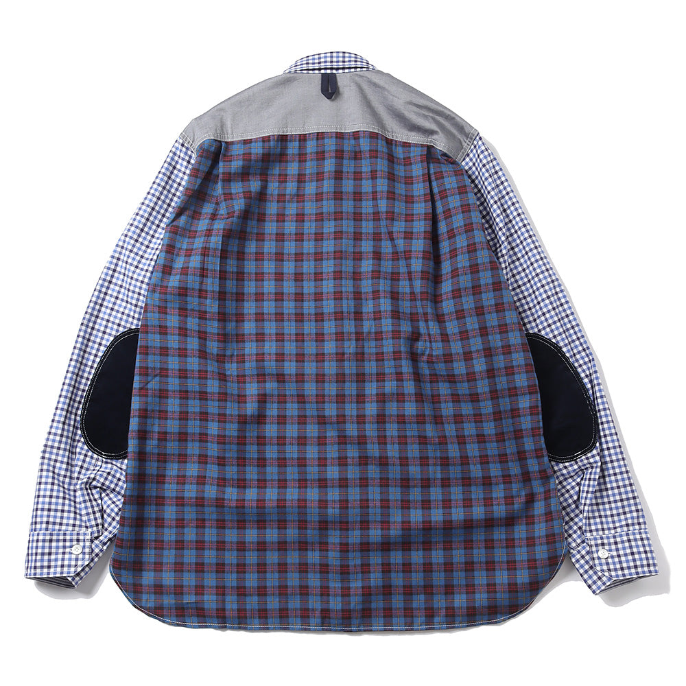 Cotton gingham check x cotton wool tartan check B006
