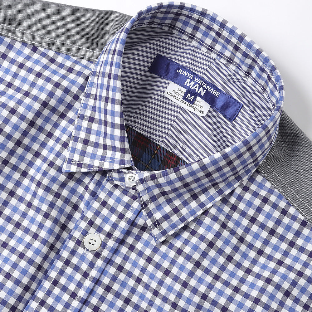 Cotton gingham check x cotton wool tartan check B006