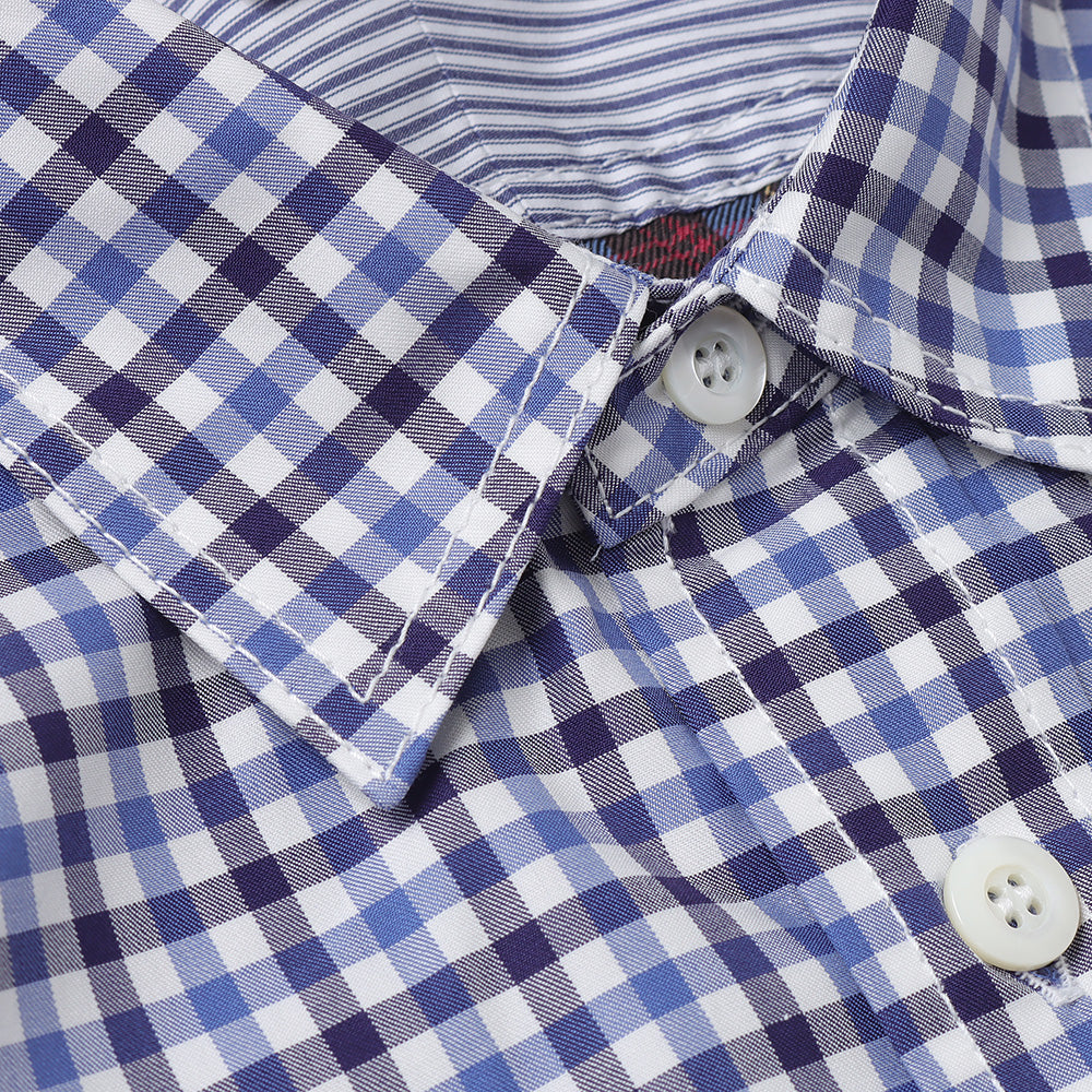 Cotton gingham check x cotton wool tartan check B006