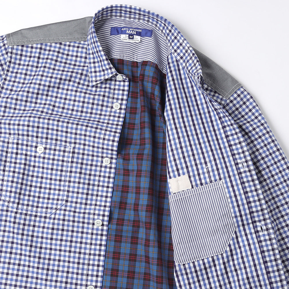 Cotton gingham check x cotton wool tartan check B006
