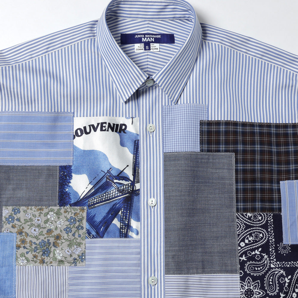 JUNYA WATANABE MAN) Cotton Stripe x Patchwork MIX (WQ-B036-051